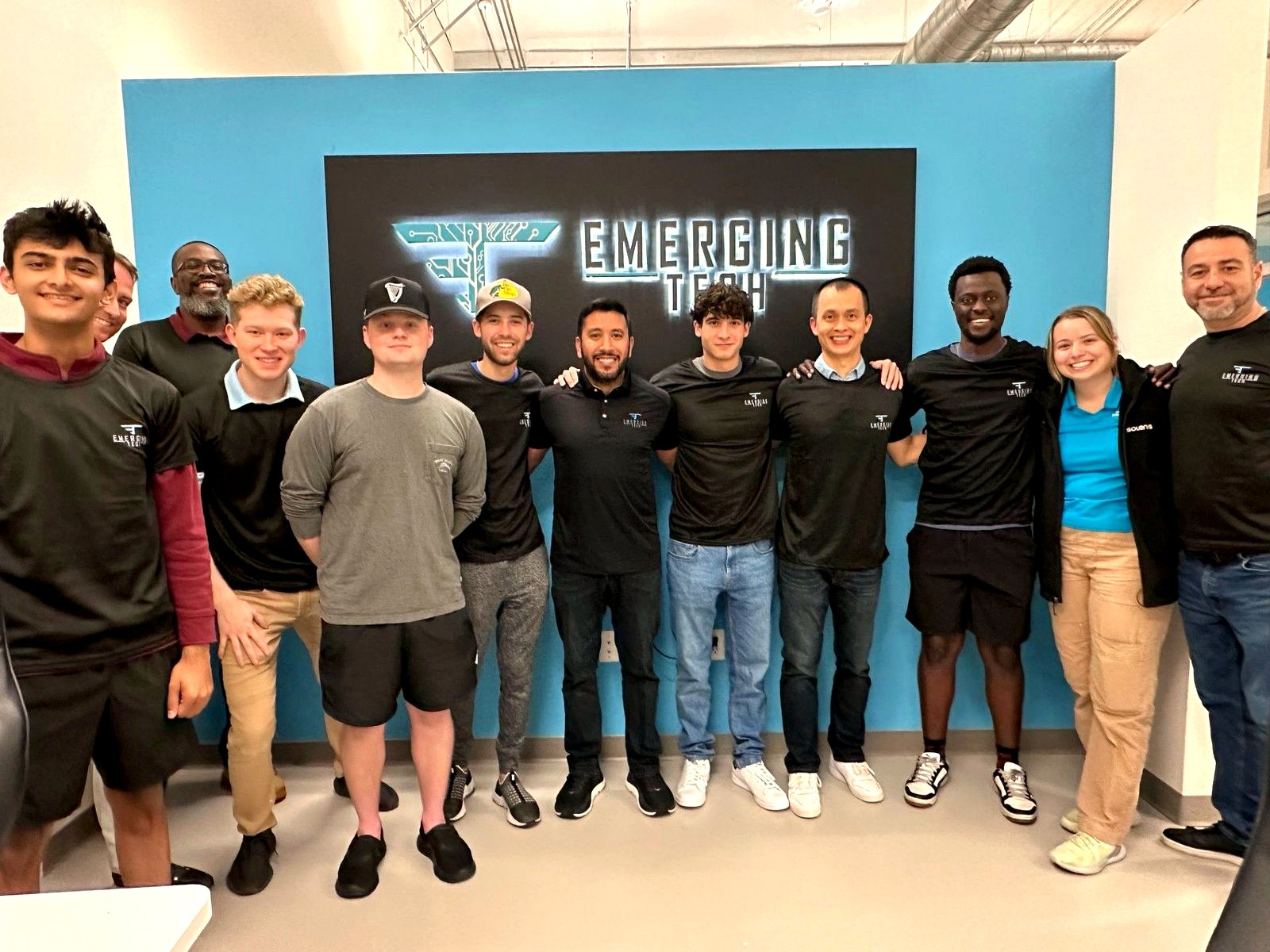 The Emerging Tech team together at the office